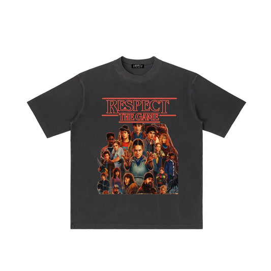 "STRANGER THINGS" RTG Vintage Wash Drop Shoulder T-shirt ODMPOD